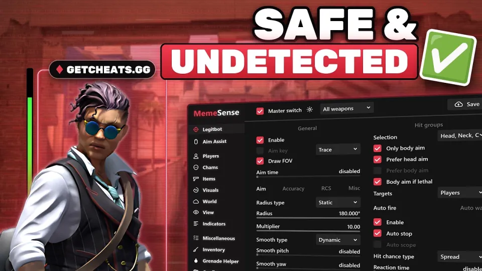 Most Safe & Undetected Legit CS2 Cheat: Memesense 2026